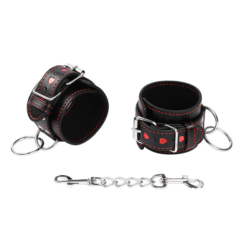 OHMAMA FETISH - HEART INLAID HANDCUFFS 7 