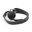 OHMAMA FETISH - SILICONE BALL GAG WITH LEATHER BELT (PADLOCK INCLUDED) 4 