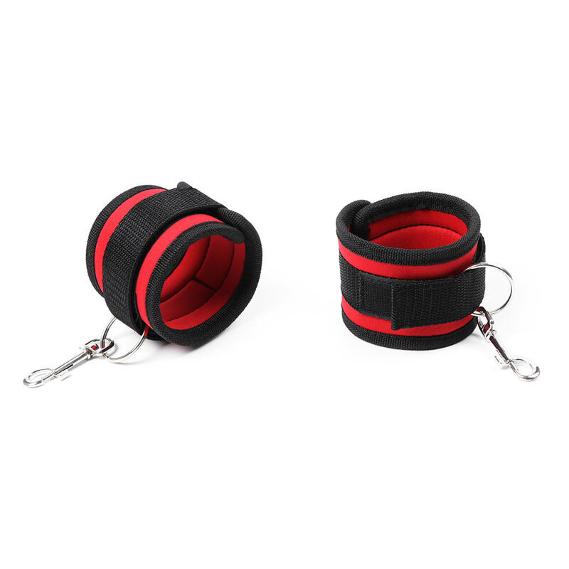 OHMAMA FETISH NYLON BIND HOOK AND LOOP WRIST RESTRAINTS 8 