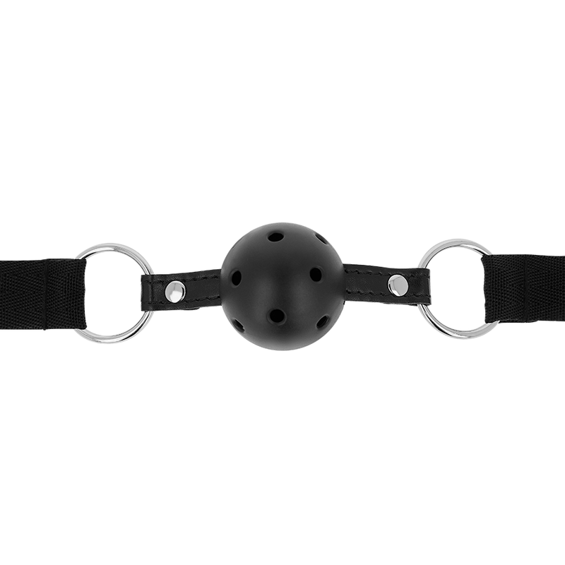 OHMAMA FETISH BLACK FABRIC BREATHABLE BALL GAG 1 