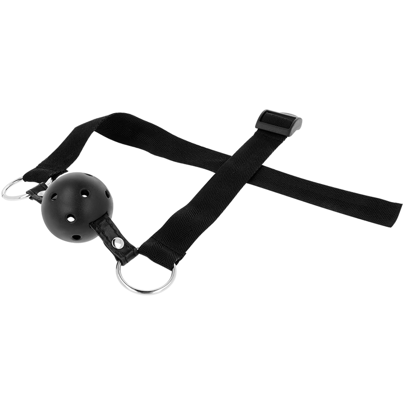 OHMAMA FETISH BALL GAG RESPIRANT EN TISSU NOIR 2 