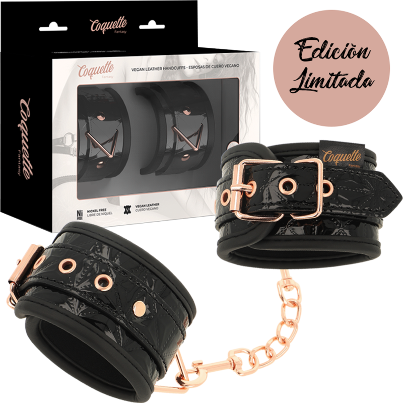 COQUETTE CHIC DESIRE - BLACK EDITION PREMIUM HANDCUFFS WITH NEOPRENE LINING 1 