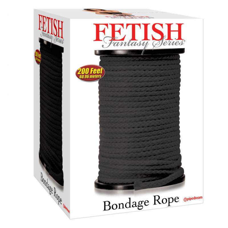 FETISH FANTASY SERIES - SERIES BONDAGE ROPE BLACK 60.96 METERS 1 