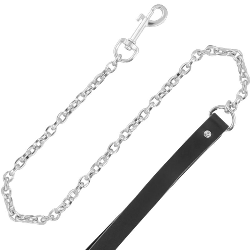 DARKNESS - HIGH QUALITY LEATHER NECKLACE WITH LEASH 2 