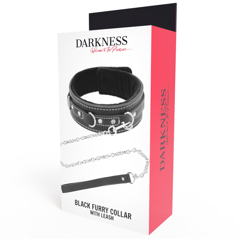 DARKNESS - HIGH QUALITY LEATHER NECKLACE WITH LEASH 4 