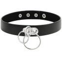 COQUETTE CHIC DESIRE - DOPPELRING-HALSBAND AUS VEGANEM LEDER 2 