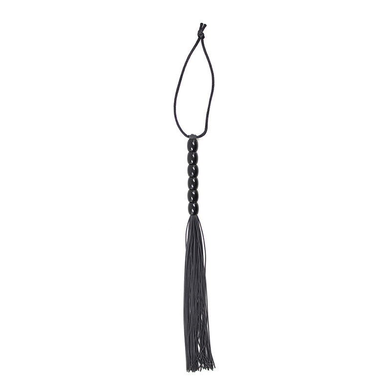 OHMAMA FETISH RIBBED SILICONE HANDLE FLOGGER 22 CM 2 