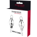 DARKNESS - NIPPELKLEMME AUS METALL MIT KETTE 4 