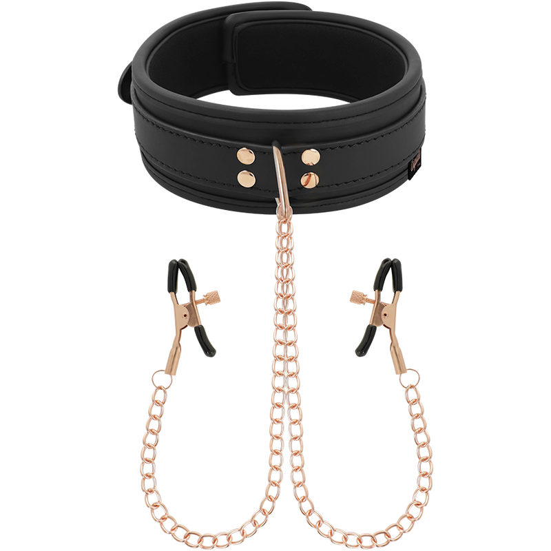 COQUETTE CHIC DESIRE - FANTASY NIPPLE CLAMP NECKLACE WITH NEOPRENE LINING 2 