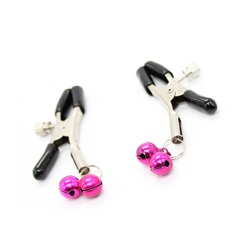 OHMAMA FETISH - NIPPLE CLAMPS WITH PINK BELL 2 