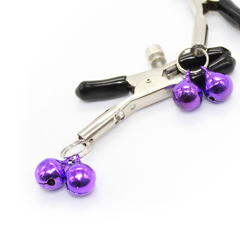 OHMAMA FETISH - NIPPLE Clamps WITH LILAC BELL 4 