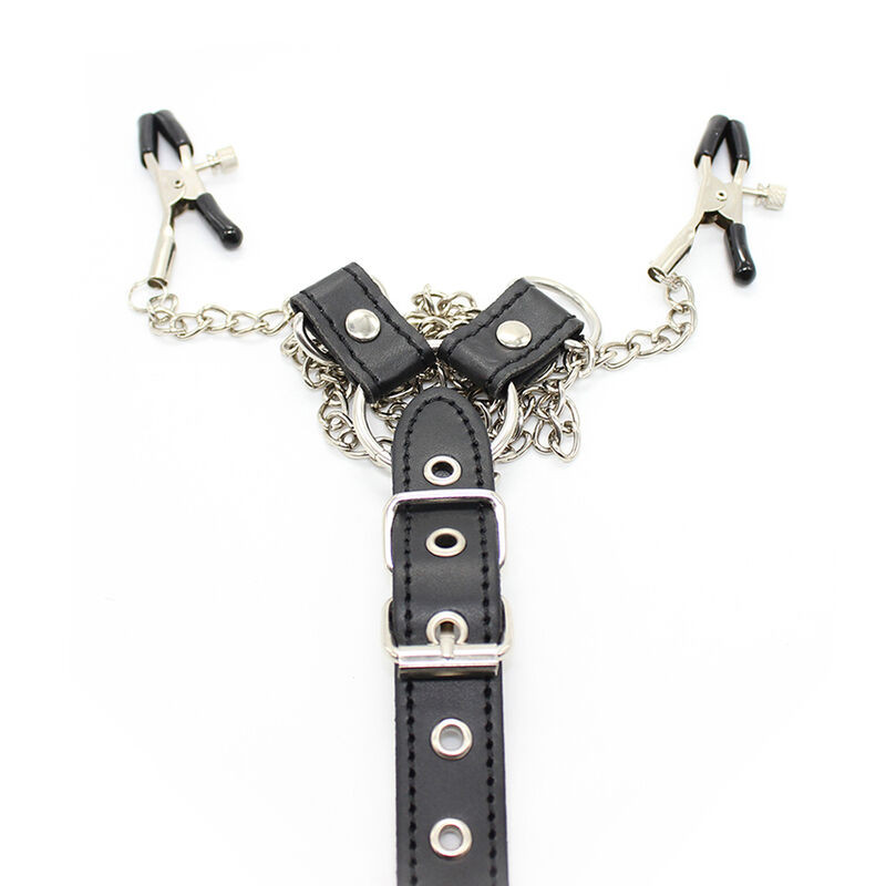 OHMAMA FETISH - NIPPLE Clamps WITH CHAINS AND PENIS RING 6 