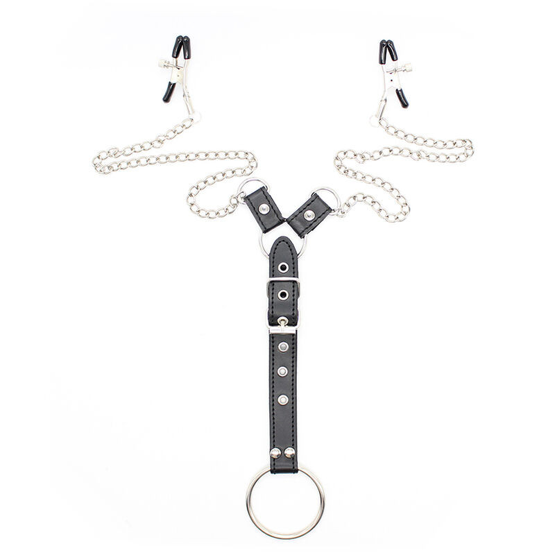 OHMAMA FETISH - NIPPLE Clamps WITH CHAINS AND PENIS RING 7 