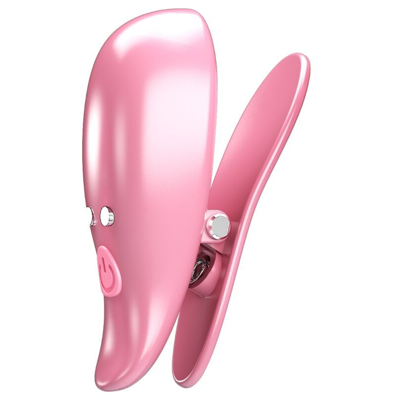 PRETTY LOVE - LEAF VIBRATING NIPPLE CLAMPS PINK 1 