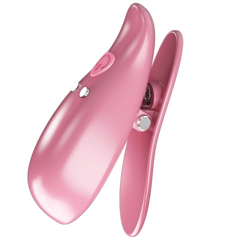 PRETTY LOVE - LEAF VIBRATING NIPPLE CLAMPS PINK 4 