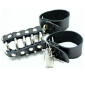 OHMAMA FETISH - PENIS CAGE WITH METAL RINGS AND LEATHER STRAPS 1 