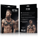 FETISH SUBMISSIVE ATTITUDE - ADJUSTABLE NEOPRENE CROSS-OVER CHEST BULLDOG HARNESS WITH ZIPPERS FOR MEN 3 