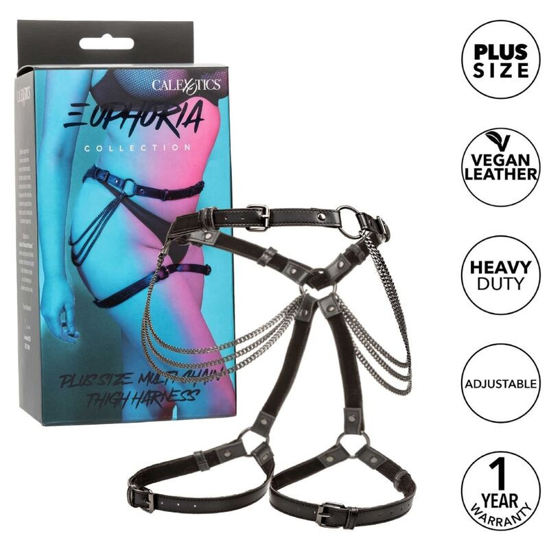 CALEXOTICS - EUPHORIA PLUS SIZE MULTI CHAIN THIGH HARNESS 2 