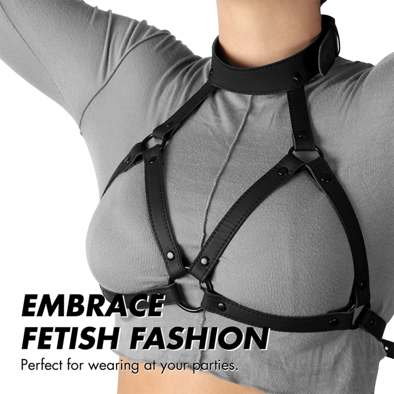 FETISH SUBMISSIVE BONDAGE - ADJUSTABLE CHEST HARNESS 5 