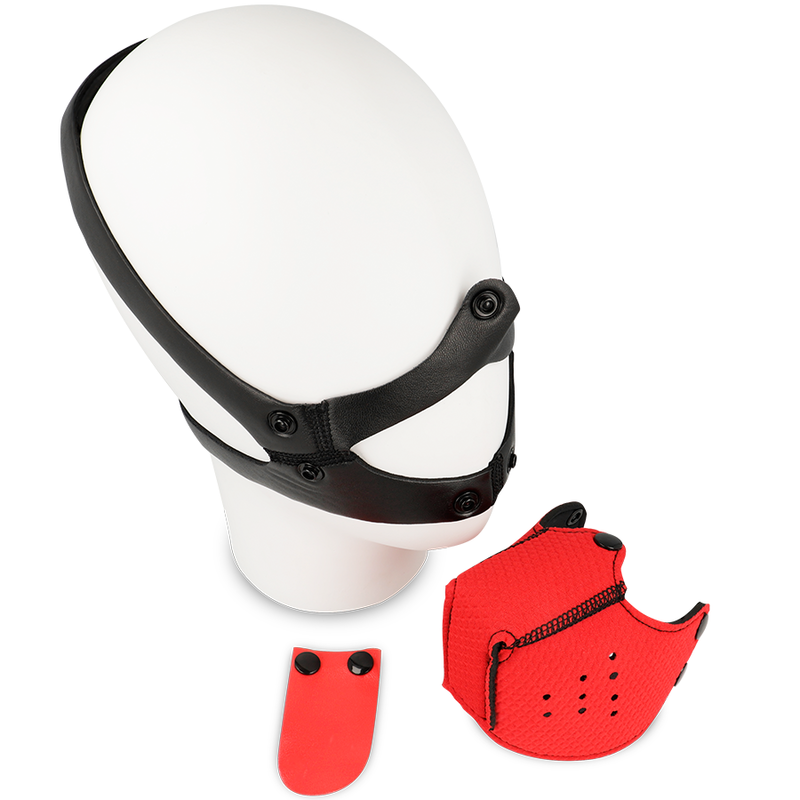 OHMAMA FETISH DOG MUZZLE - RED 2 