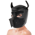 DARKNESS - NEOPRENE DOG MASK WITH REMOVABLE MUZZLE M 2 