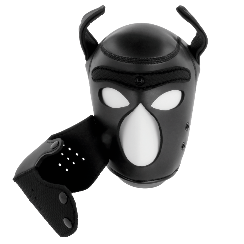 DARKNESS - NEOPRENE DOG MASK WITH REMOVABLE MUZZLE M 3 