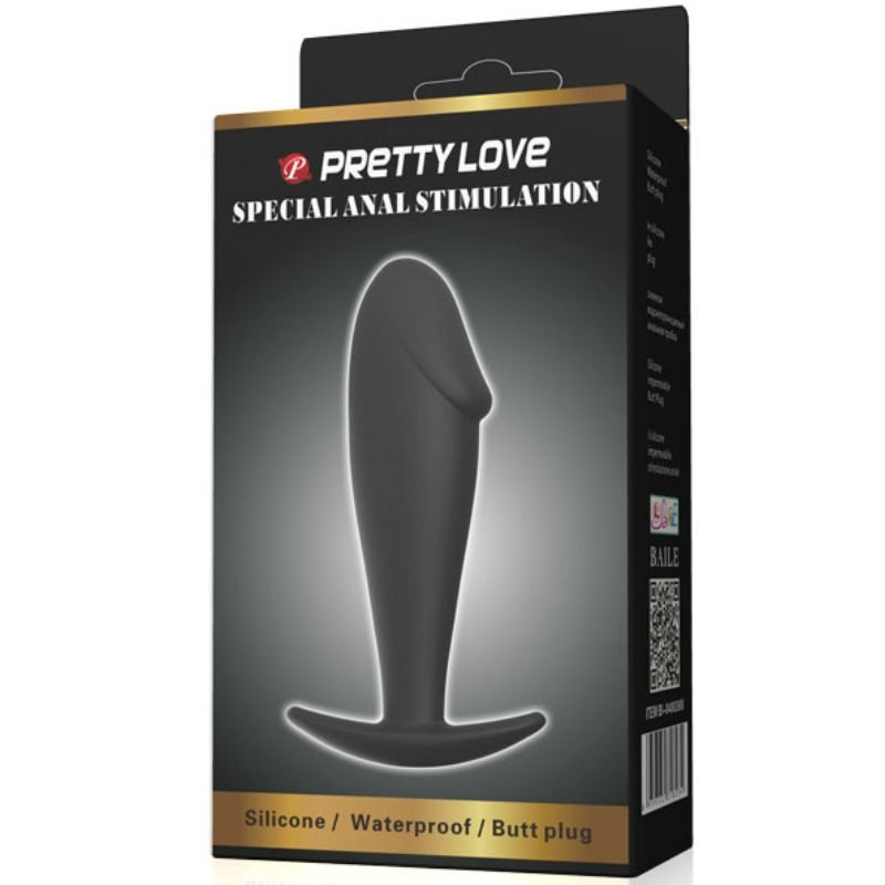 PRETTY LOVE - ANAL PLUG SILIKON PENISFORM SCHWARZ 5 