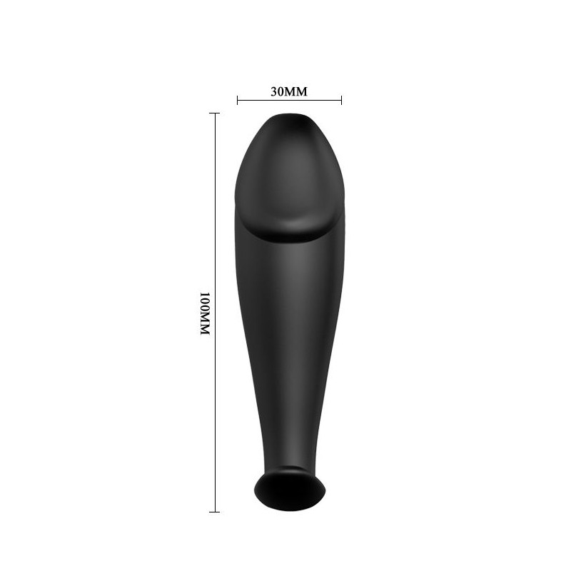 PRETTY LOVE - PLUG ANALE IN SILICONE FORMA DEL PENE E 12 MODALIT DI VIBRAZIONE NERO 3 