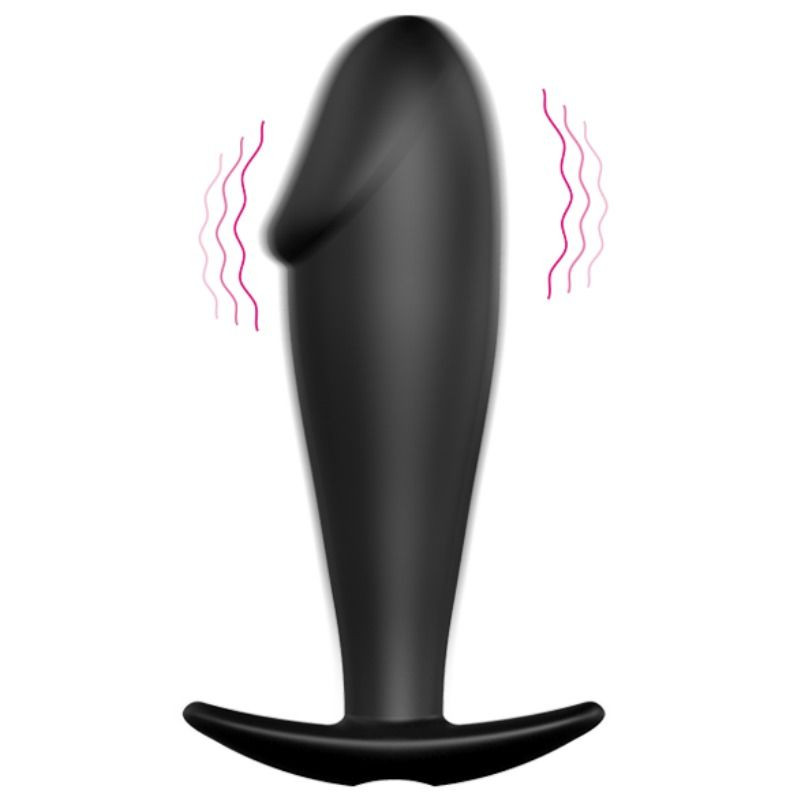 PRETTY LOVE - PLUG ANALE IN SILICONE FORMA DEL PENE E 12 MODALIT DI VIBRAZIONE NERO 8 