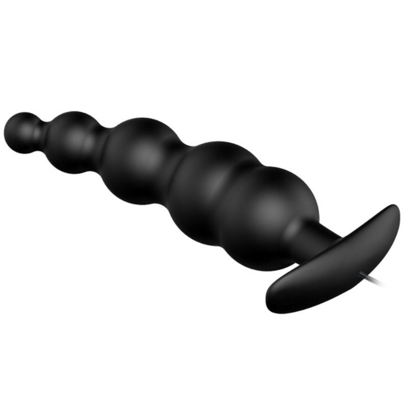 PRETTY LOVE - ANAL PLUG SILICONE EXTRA STIMULATION AND 12 VIBRATION MODES BLACK 2 