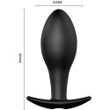 PRETTY LOVE - PLUG ANAL FORME DANCRE SILICONE 12 MODES DE VIBRATION NOIR 6 