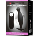 PRETTY LOVE - PLUG ANAL EN SILICONE 12 MODES DE VIBRATION NOIR 6 