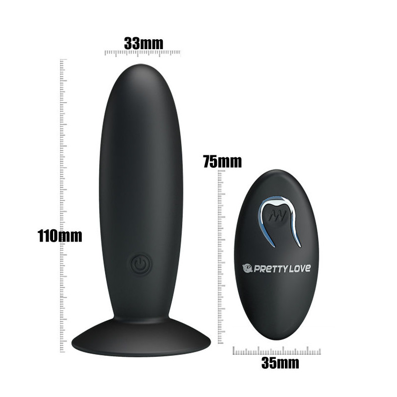 PRETTY LOVE - RECHARGEABLE ANAL PLUG WITH VIBRATION AND CONTROL 2 