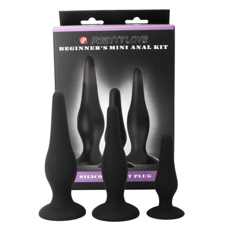 PRETTY LOVE - ANAL PLUGS SILICONE INITIATION KIT 1 