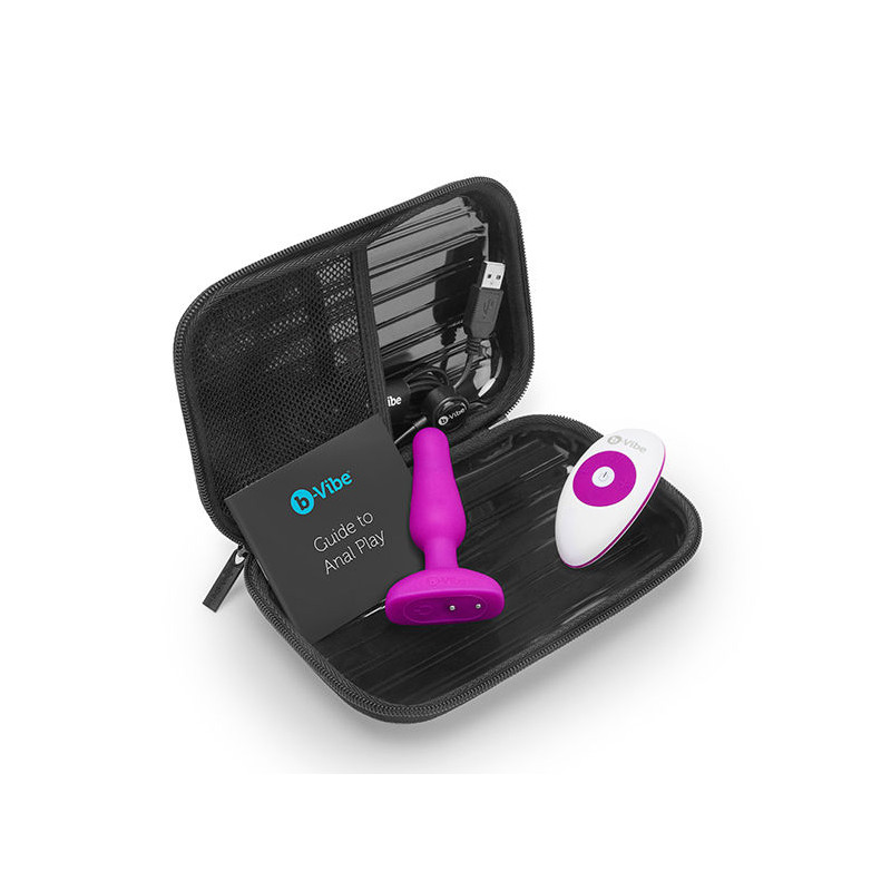 B-VIBE - NOVICE TÉLÉCOMMANDE PLUG ANAL FUCHSIA 4 