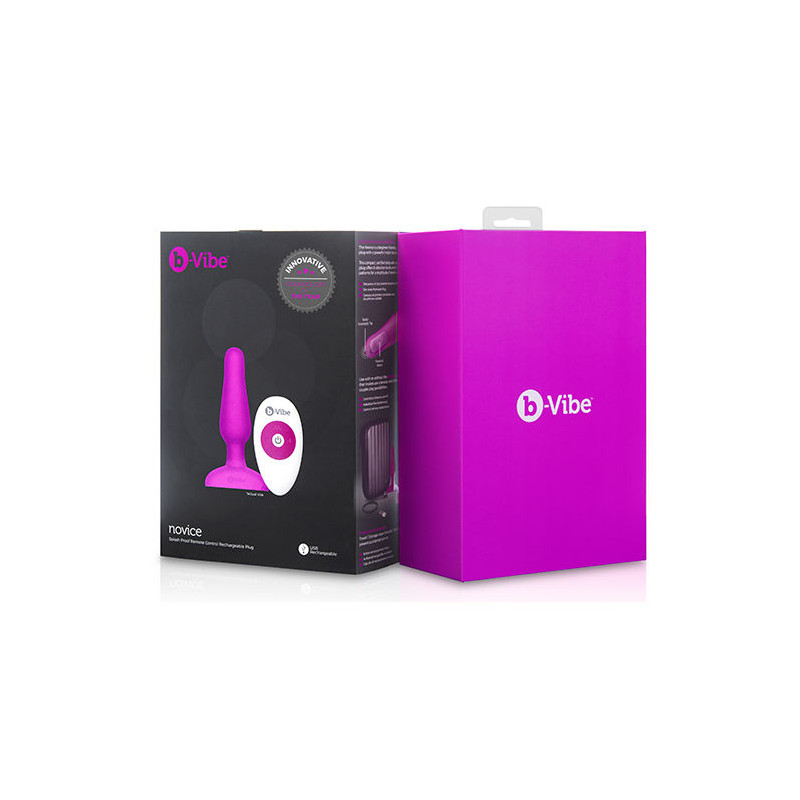 B-VIBE - NOVICE TÉLÉCOMMANDE PLUG ANAL FUCHSIA 5 