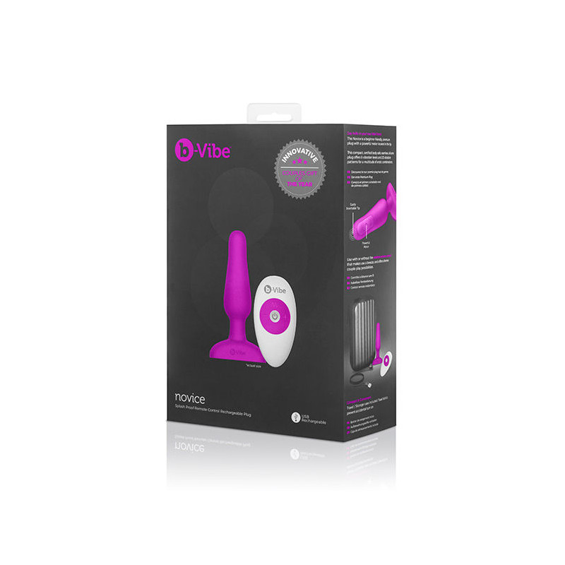 B-VIBE - NOVICE ANAL-STECKER MIT FERNBEDIENUNG FUCHSIA 6 