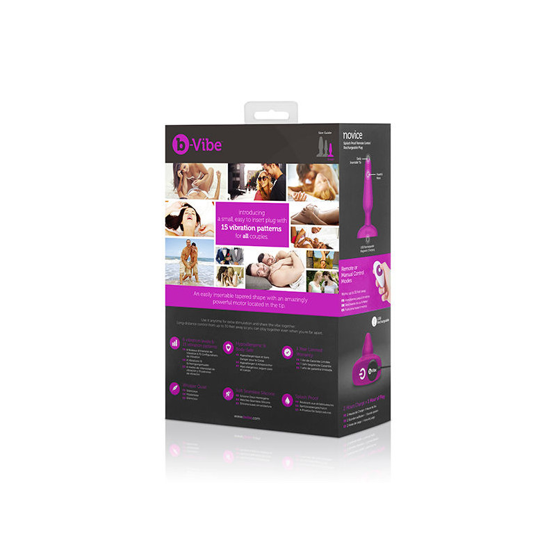 B-VIBE - NOVICE ANAL-STECKER MIT FERNBEDIENUNG FUCHSIA 7 