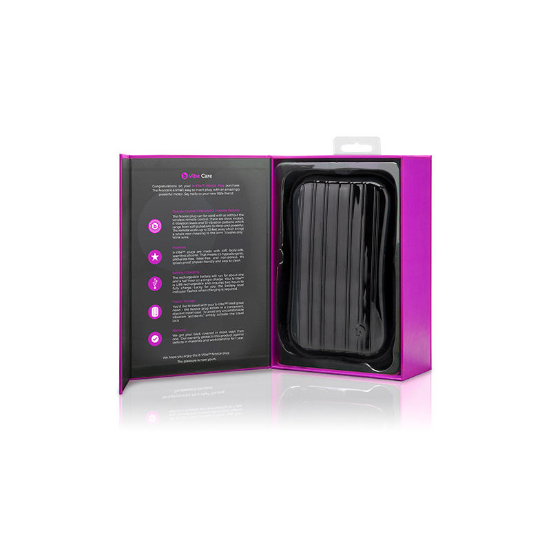 B-VIBE - NOVICE TÉLÉCOMMANDE PLUG ANAL FUCHSIA 9 