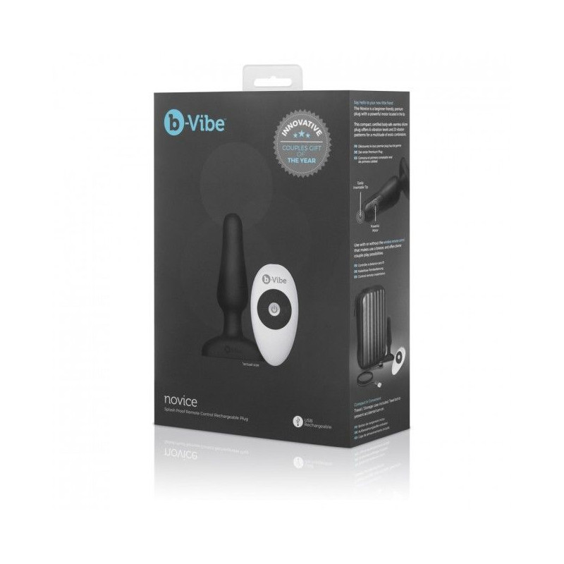 B-VIBE - NOVICE ANAL-STECKER MIT FERNBEDIENUNG SCHWARZ 5 