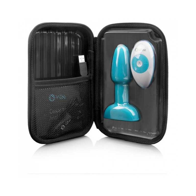 B-VIBE - RIMMING TÉLÉCOMMANDE PLUG ANAL PETITE TEAL 4 