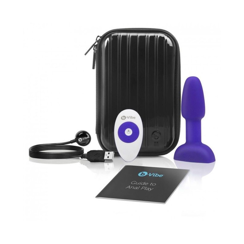 B-VIBE - RIMMING TÉLÉCOMMANDE PLUG ANAL PETITE LILAS 2 