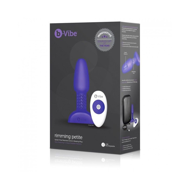 B-VIBE - RIMMING ANALPLUG MIT FERNBEDIENUNG PETITE FLIEDER 4 