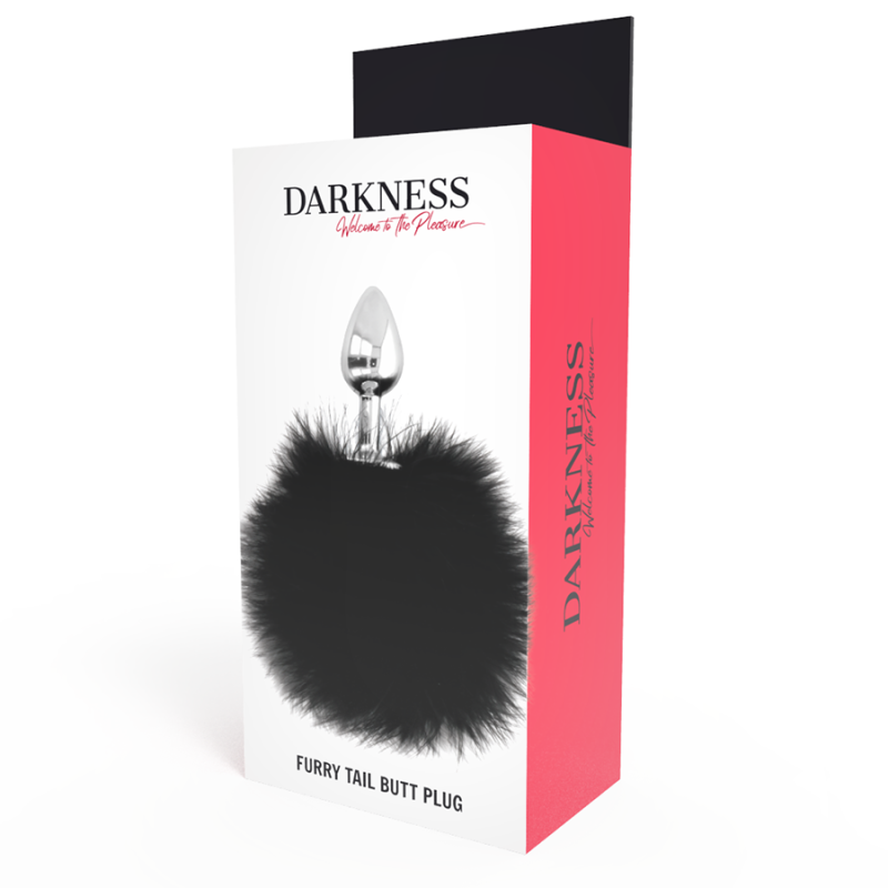 DARKNESS - EXTRA ANAL BUTTPLUG MIT SCHWANZ SCHWARZ 7 CM 3 