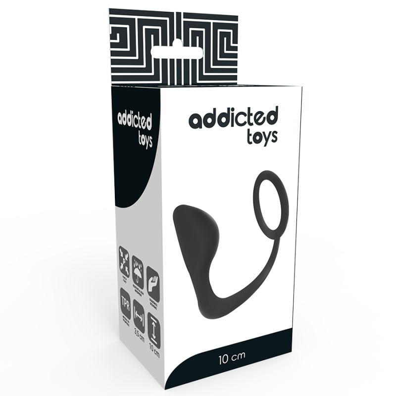 ADDICTED TOYS - PLUG ANALE CON ANELLO PENE NERO 3 