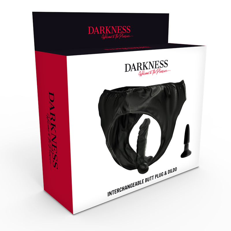 DARKNESS - PANTIES WITH PLUG AND INTERCHANGEABLE DILDO 3 