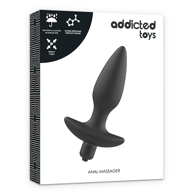 ADDICTED TOYS - MASSAGER PLUG ANALE CON VIBRAZIONE NERA 5 