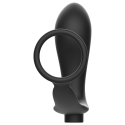 ADDICTED TOYS - PENIS RING WITH REMOTE CONTROL ANAL PLUG BLACK RECHARGEABLE 5 