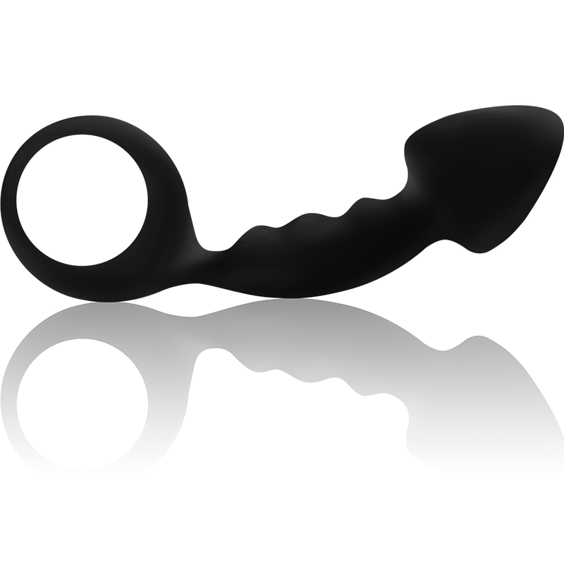 OHMAMA - RIBBED ANAL PLUG WITH RING 1 