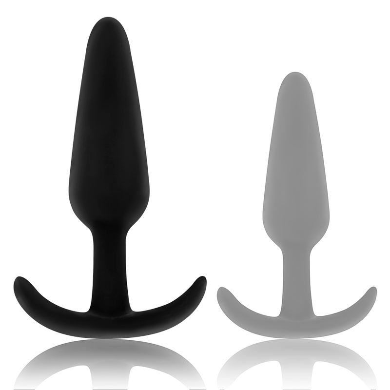 OHMAMA - PLUG ANAL EN SILICONE AVEC POIGNÉE MOYENNE 2 